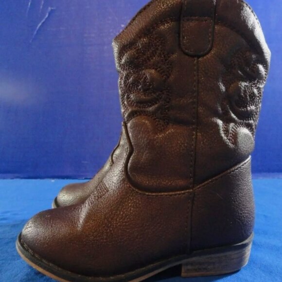 CAT & JACKS TODDLER WESTERN BABY COWGIRL GIRLS sz6 WESTERN ZIPPER BOOTS RC 1430 - Picture 2 of 7